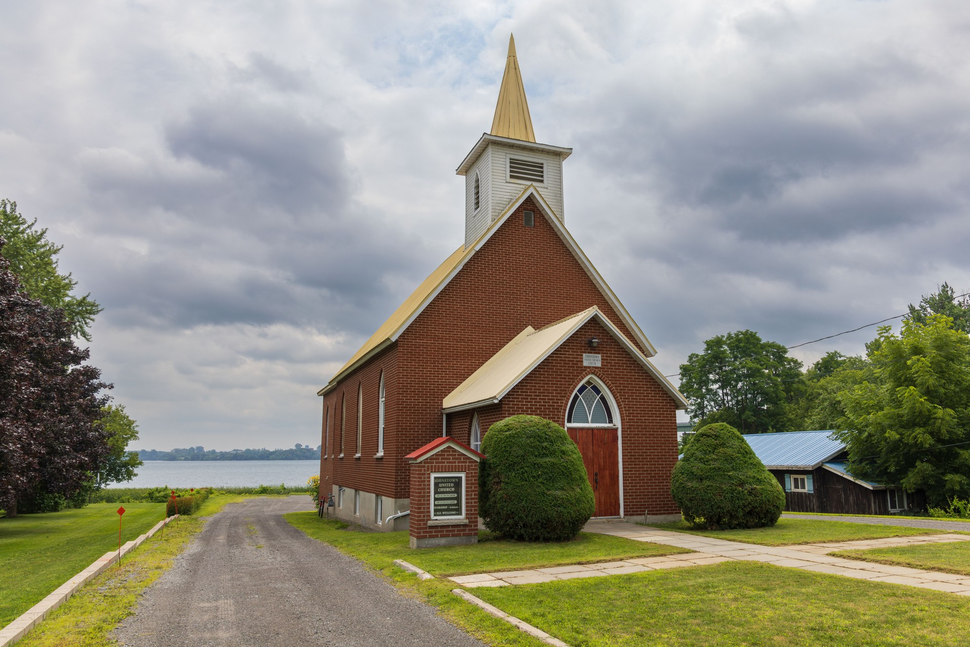 Small church along the Saint Lawrence river